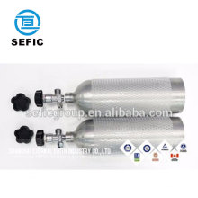 QF-2A8 valve CE HPA aluminum co2 gas cylinder, co2 tank